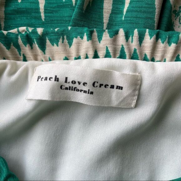 Peach Love Cream California Patterned Strapless Jumpsuit - Picture 4 of 4